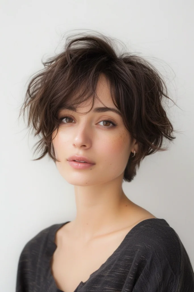 Bangs wispy Pixie Cut