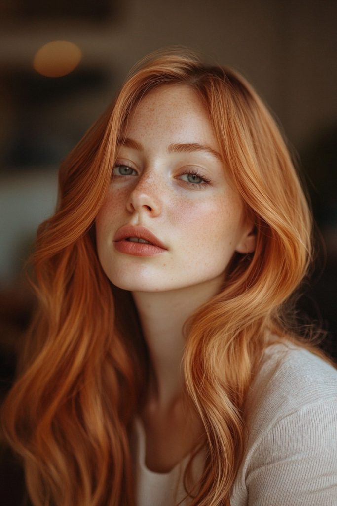 22 Creative Hair Colors for Long Hair You’ll actually Want ⁤to Try - Copper Sunset Haircolors for Long⁢ Hair