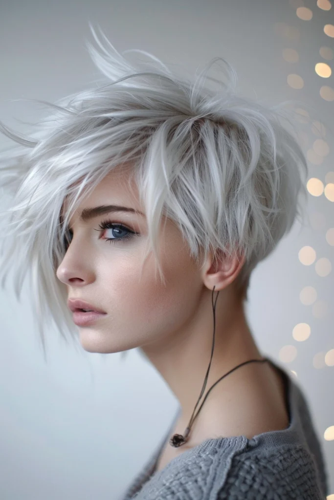 Silver Choppy Tapered PIxie