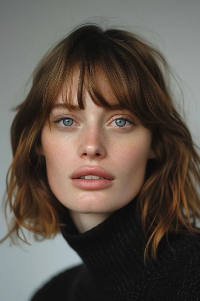 Soft Shaggy Bob ​on ‍Auburn ‌Hair