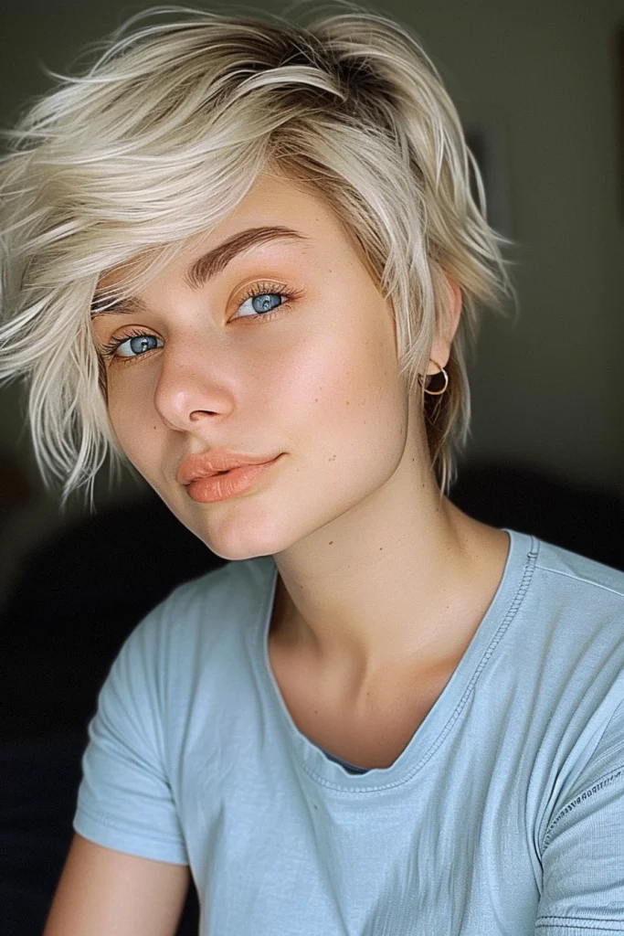 Thick Hair ​Shaggy Long Pixie