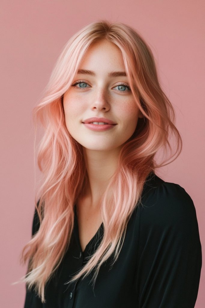 22 Creative Hair Colors for Long‌ Hair‌ You’ll Actually Want to Try - hair colors for long hair rose gold