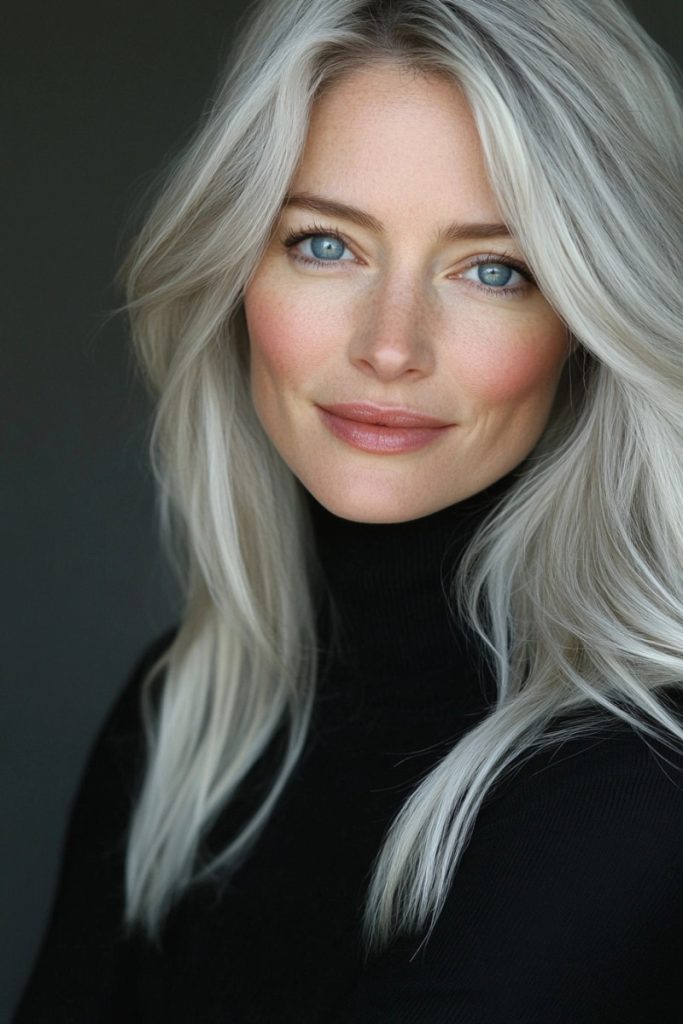 22 Creative⁣ Hair ‌Colors for Long Hair You’ll Actually Want to Try - hair colors for long hair silver