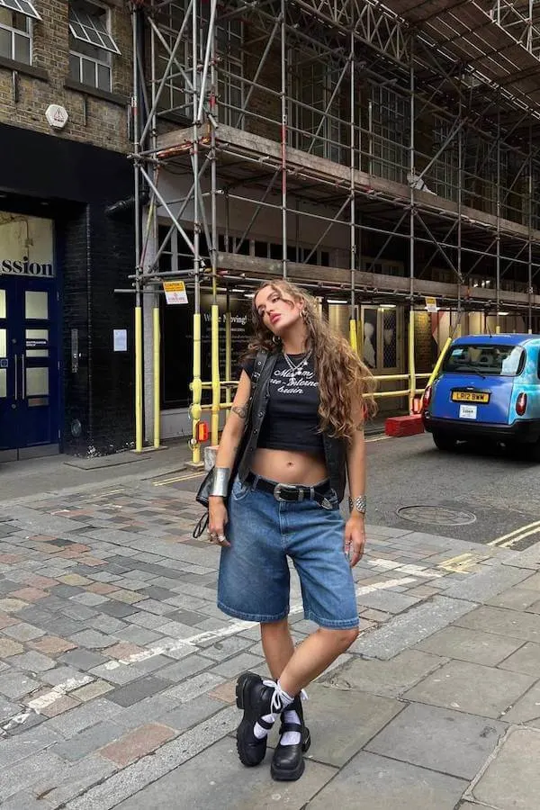 jorts outfit ideas women