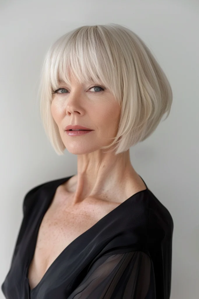 Trendy Short Stacked Bob Haircuts For Women Over 50⁤ - short ‍stacked bob⁤ for women over 50 3